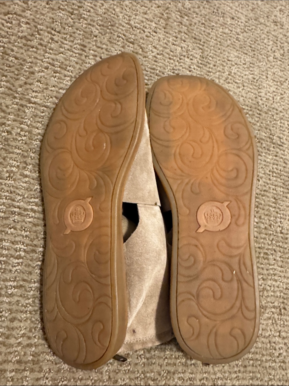 Born Taupe Suede Wrap-Front Sandals - Picture 3 of 3